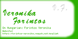 veronika forintos business card